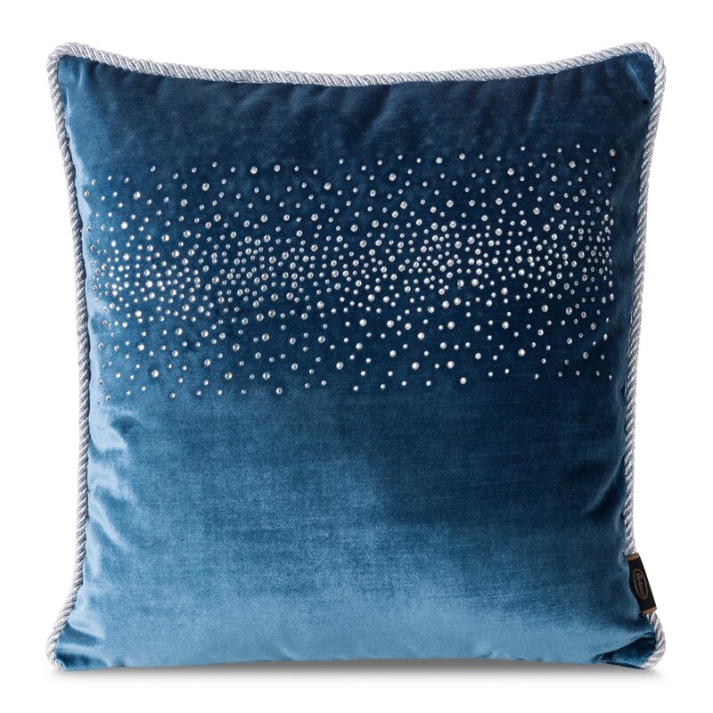 Poszewka velvet granatowa 45 x 45 cm – doda blasku wnętrzu