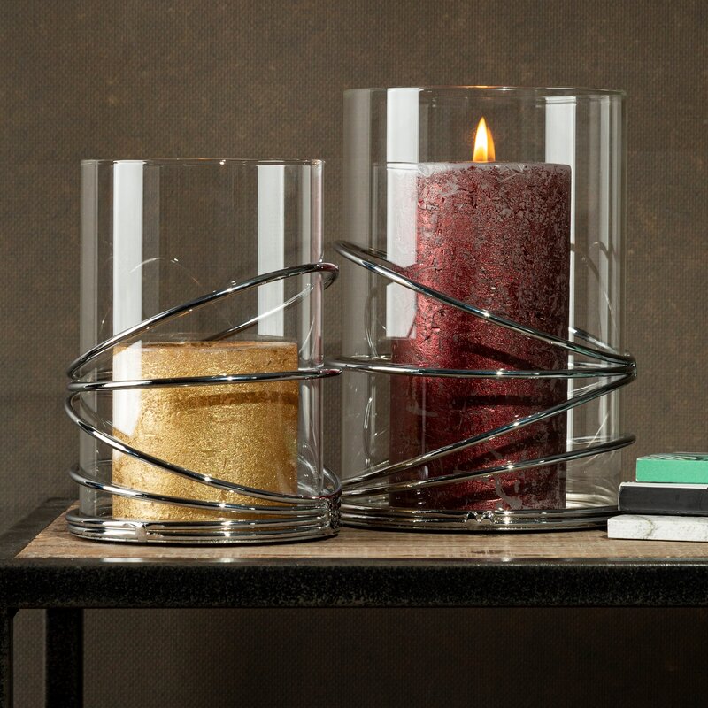 Świecznik ceramiczny transparentny fi 13 x 18 cm – subtelna dekoracja