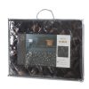 Narzuta BLINK 1 czarna 170 X 210 cm – z błyszczącymi liśćmi