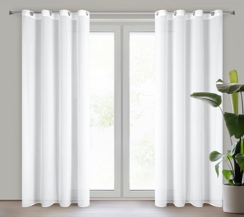 Firana gotowa Debra biała 140 x 250 cm – rozświetla wnętrze