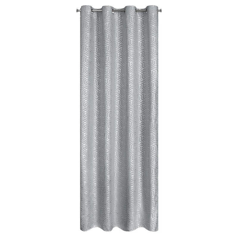 Zasłona gotowa SEMI srebrna 140 X 250 CM – rozświetla wnętrze