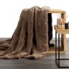 Koc flanelowy ciemnobrązowy 170 x 210 cm – ciepło i relaks