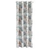 Zasłona gotowa Anett kremowa 140 X 250 cm – z kwiatowym wzorem