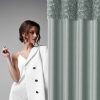 Zasłona gotowa Roses 13 Eva Minge miętowa 140 X 250 CM – z taśmą, gotowa do zawieszenia