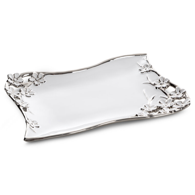 Patera ceramiczna Karin biała 36 X 26 X 4 CM – na świece i dekoracje