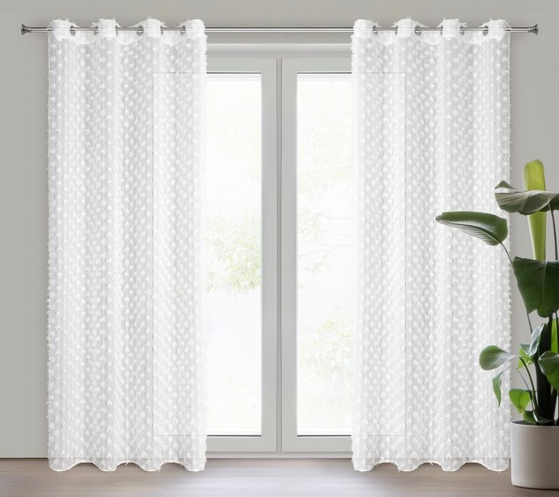 Zasłona gotowa Eva Minge biała 135 x 250 cm – rozjaśnia wnętrze