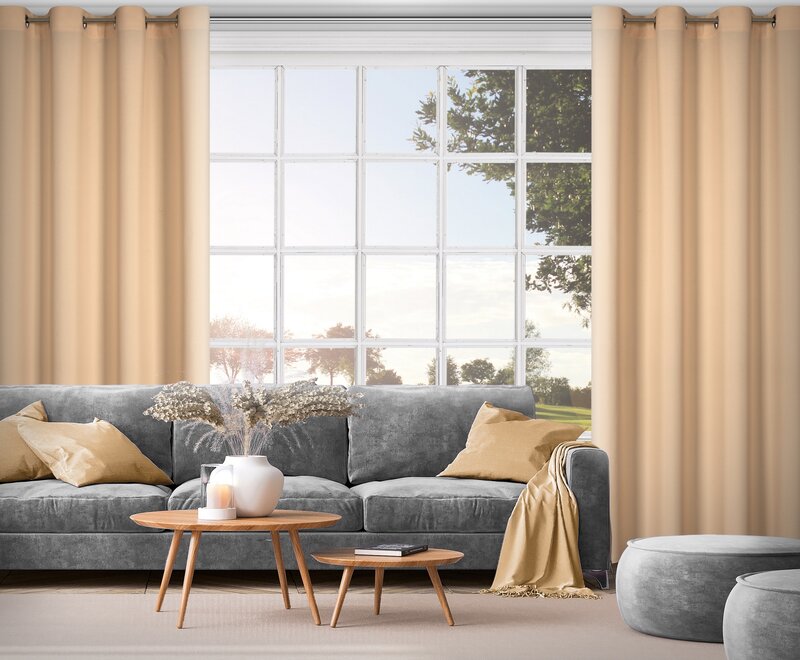 Zasłona gotowa Rita ciemnokremowa 140 x 250 cm – stworzy przytulny nastrój