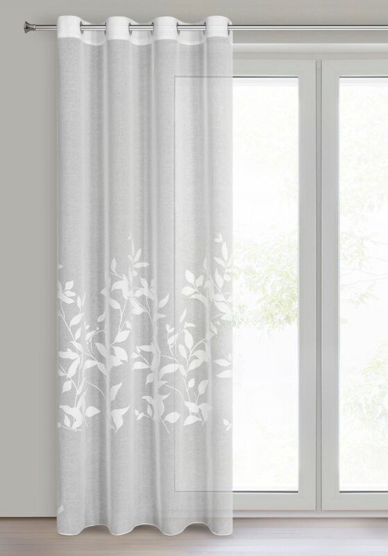 Firana gotowa Estella biały 140 x 250 cm – rozświetla wnętrze