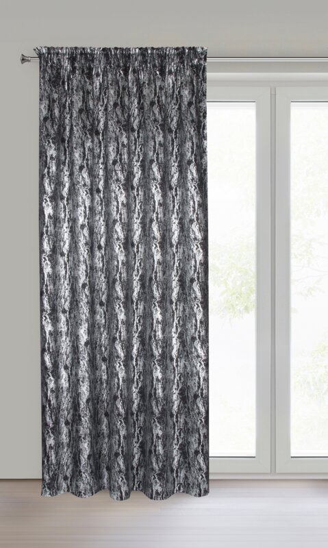 Zasłona gotowa Elise czarna 140 x 270 cm – zaciemnienie i styl