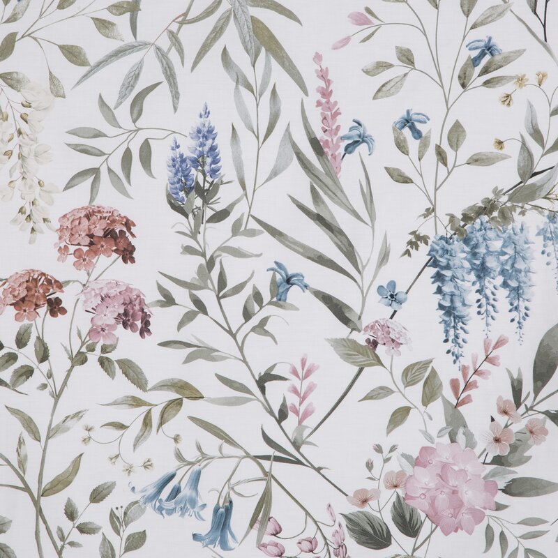 Pościel satynowa Spring biała 220 x 200 cm – 100% bawełna