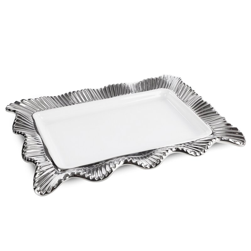 Patera dekoracyjna Betsy kremowa 36 x 25 x 4 cm – stylowa baza na przekąski