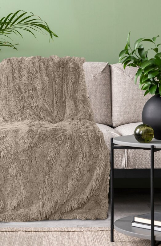 Koc włochacz D91 Tifany beżowy 150 X 200 cm – miękki i puszysty