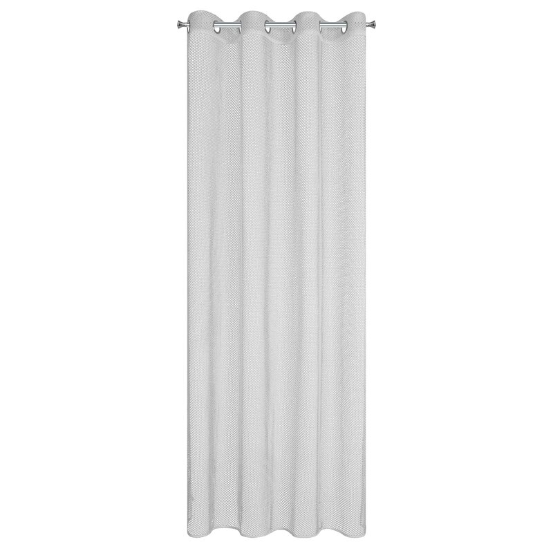 Firana gotowa siatka biała 140 x 250 cm – rozświetla wnętrze