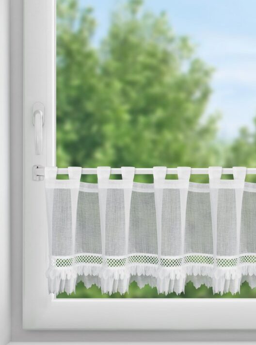 Firana gotowa Katrin biała 150 x 40 cm – rozjaśnia wnętrze