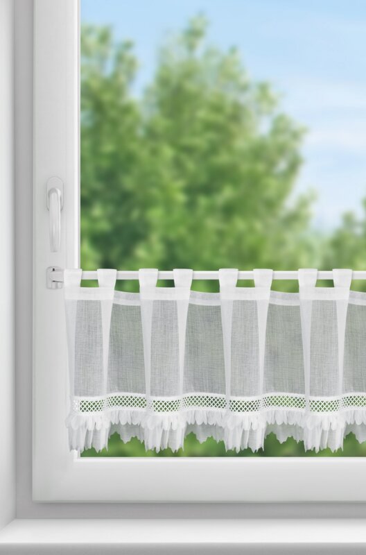 Firana gotowa Katrin biała 150 x 40 cm – rozjaśnia wnętrze