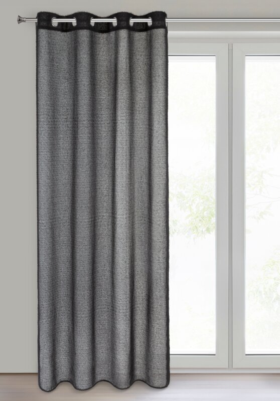 Zasłona gotowa AGIS czarna 140 X 250 cm – do salonu i sypialni