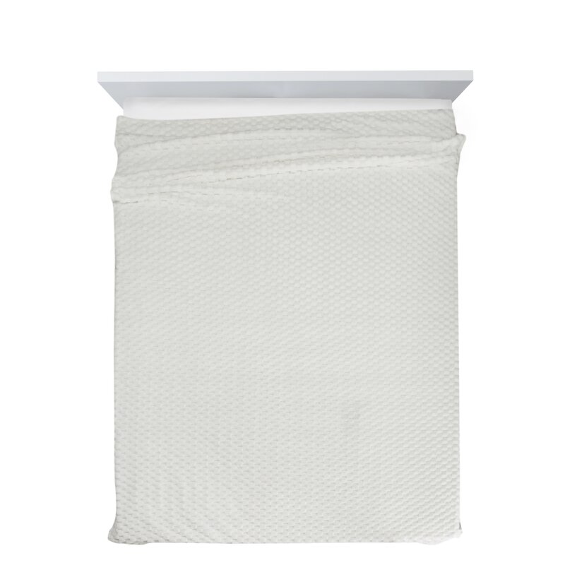 Koc flano Cindy6 biały 170 x 210 cm – miękki i przytulny