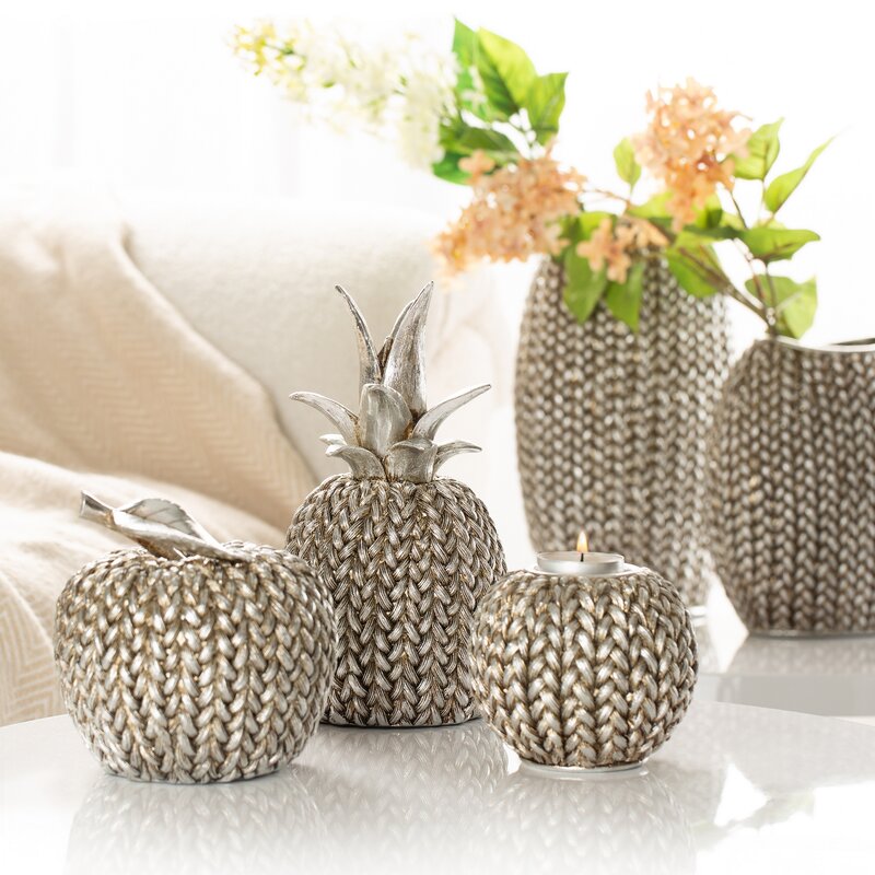 Figurka ceramiczna Moli srebrna 12 x 12 x 21 cm – doda blasku wnętrzu