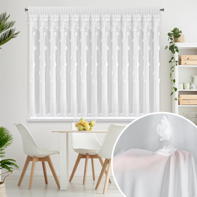 Firana gotowa Diana biały 350 x 160 cm – rozjaśni wnętrze