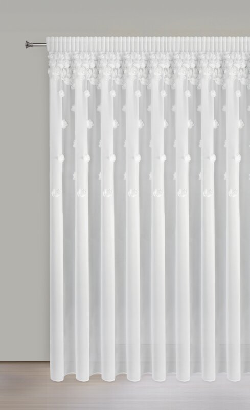Firana gotowa Diana biała 350 x 270 cm – rozświetla wnętrze