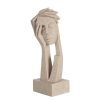 Figurka ceramiczna Logan beżowa 11 X 9 X 28 CM – artystyczna zaduma