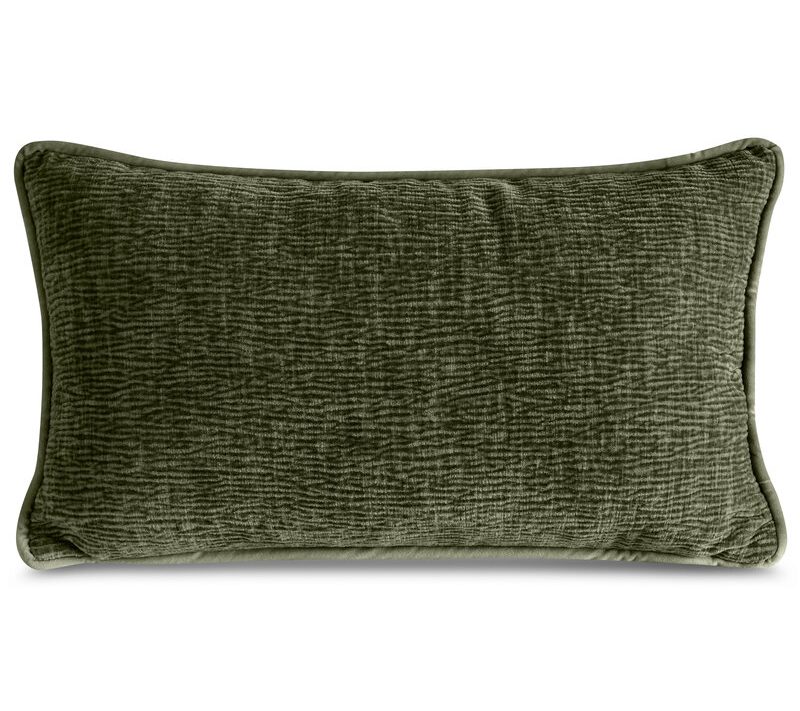 Poszewka szenilowa oliwkowa 30 x 50 cm – dodaje ciepła wnętrzu