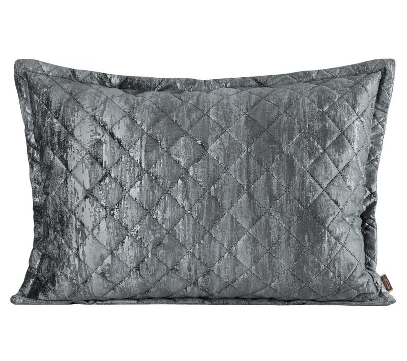 Poszewka velvet stalowa 50 x 70 cm – dodaje blasku wnętrzu
