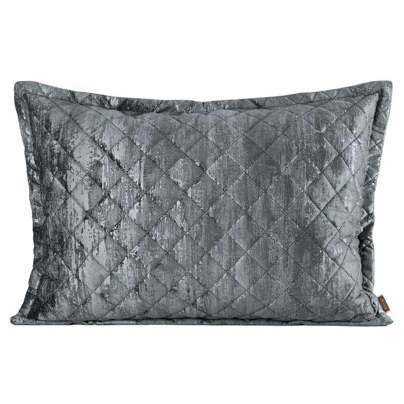 Poszewka velvet stalowa 50 x 70 cm – dodaje blasku wnętrzu