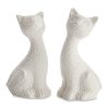 Figurka dekoracyjna RISO kremowa 9 X 7 X 18 CM – uroczy kot ceramiczny