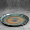 Patera szklana Eva 02 zielona fi 28 x 2 cm – stylowa ozdoba stołu