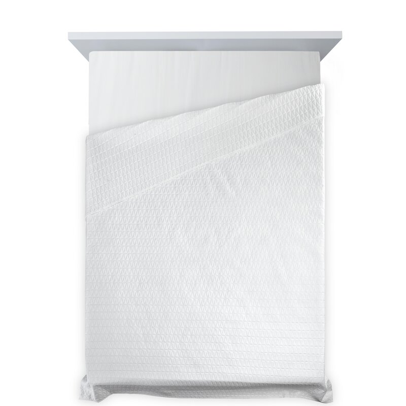 Narzuta z mikrofibry biała 170X210 cm – miękka i trwała