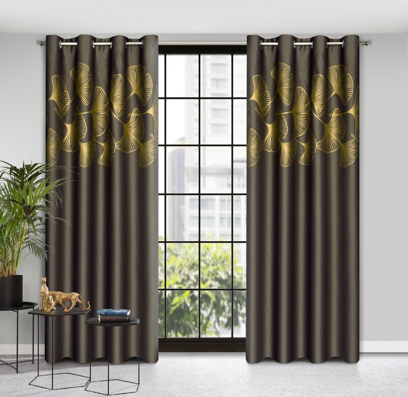 Zasłona gotowa Harmony brązowa 140 X 250 cm – zaciemnia i chroni prywatność