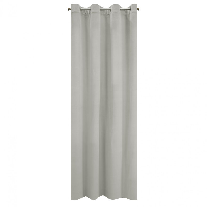 Zasłona gotowa Milo szara 140 X 250 cm – miękka welwetowa