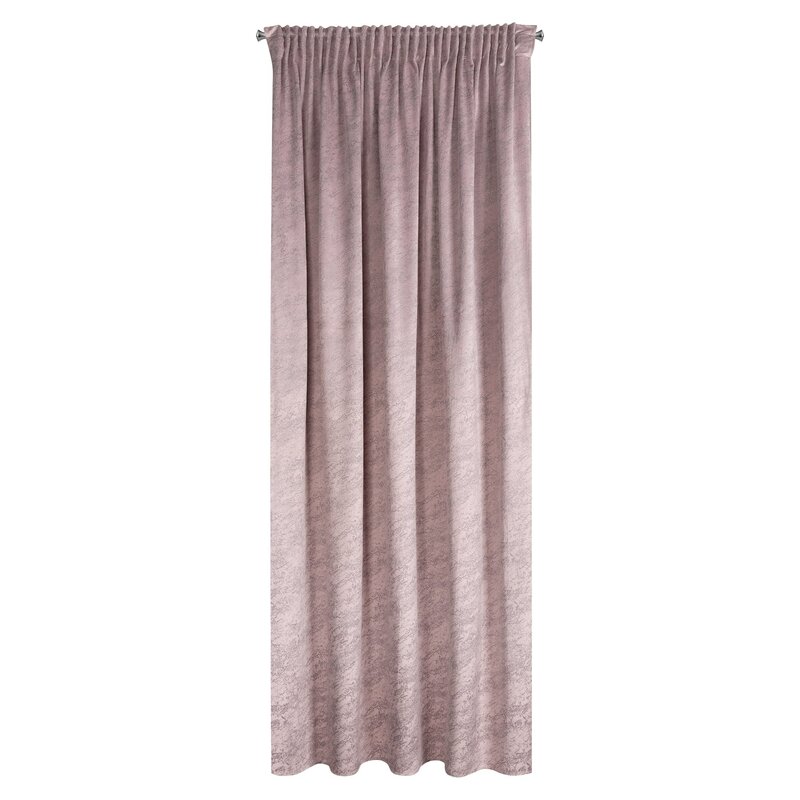 Zasłona gotowa Riva na taśmie różowa 140 X 270 cm – welwetowa miękkość