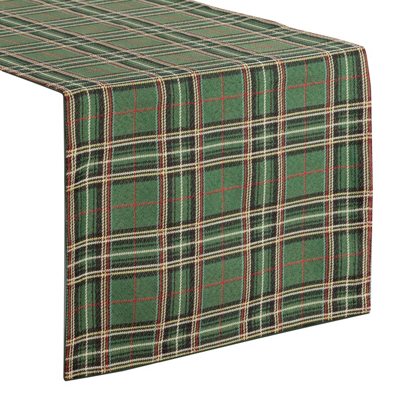 OBRUS LOOK 40 X 180 CM CIEMNOZIELONY