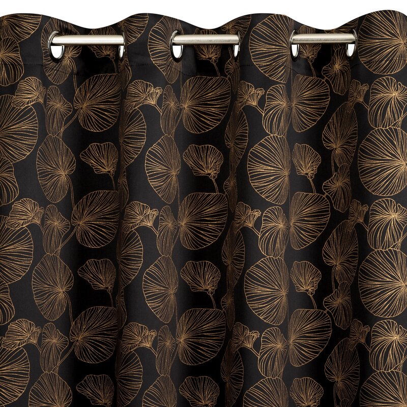 Zasłona gotowa Marigold czarna 140 x 250 cm – zaciemniająca