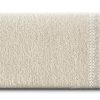 Ręcznik kąpielowy 50X90 cm bawełniany kolor beżowy z ozdobną bordiurą 480 g/m2 SEBA – miękki i chłonny