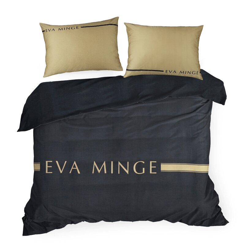Pościel makosatynowa Eva Minge Silk 5 czarna 160 X 200 CM – miękka bawełna