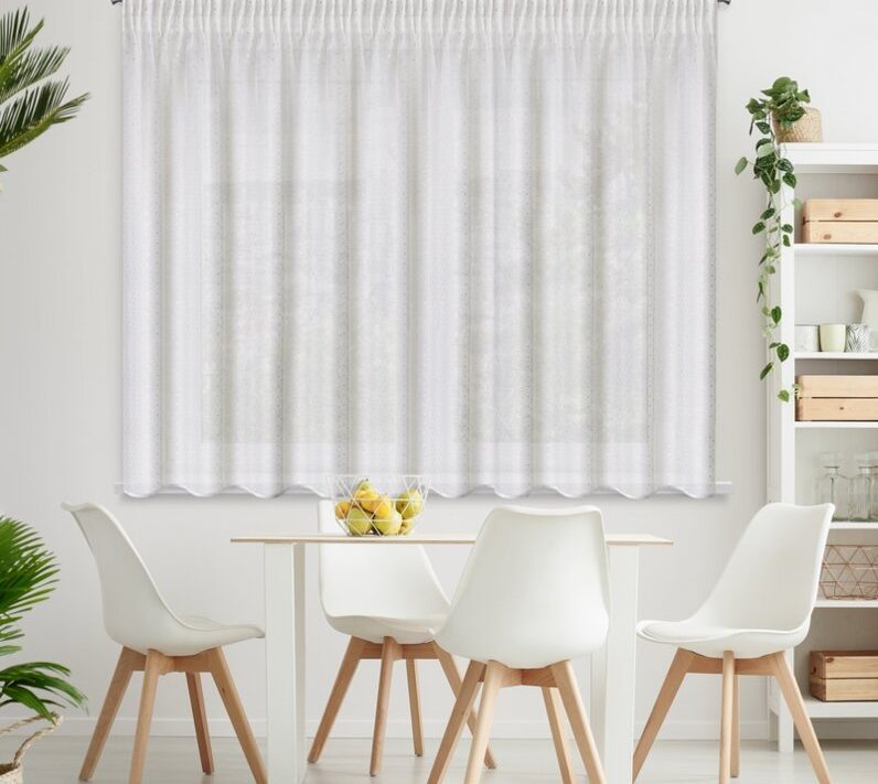 Firana gotowa Sibel biała 300 x 150 cm – rozprasza światło