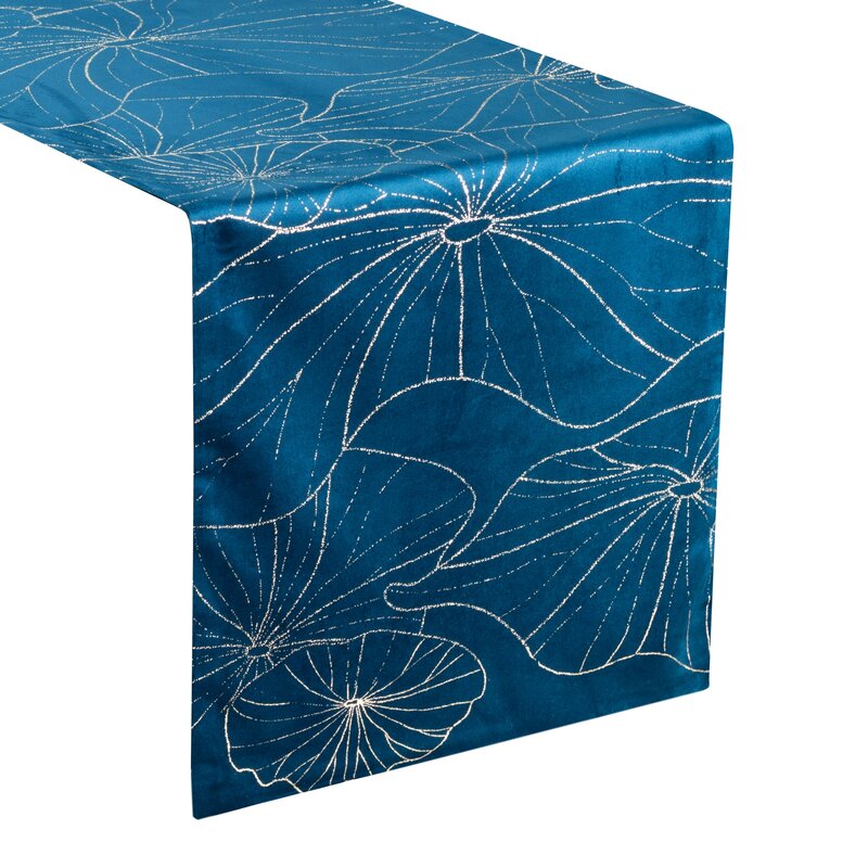 Obrus błyszczący BLINK 18 granatowy 35 x 140 cm – idealny na stół