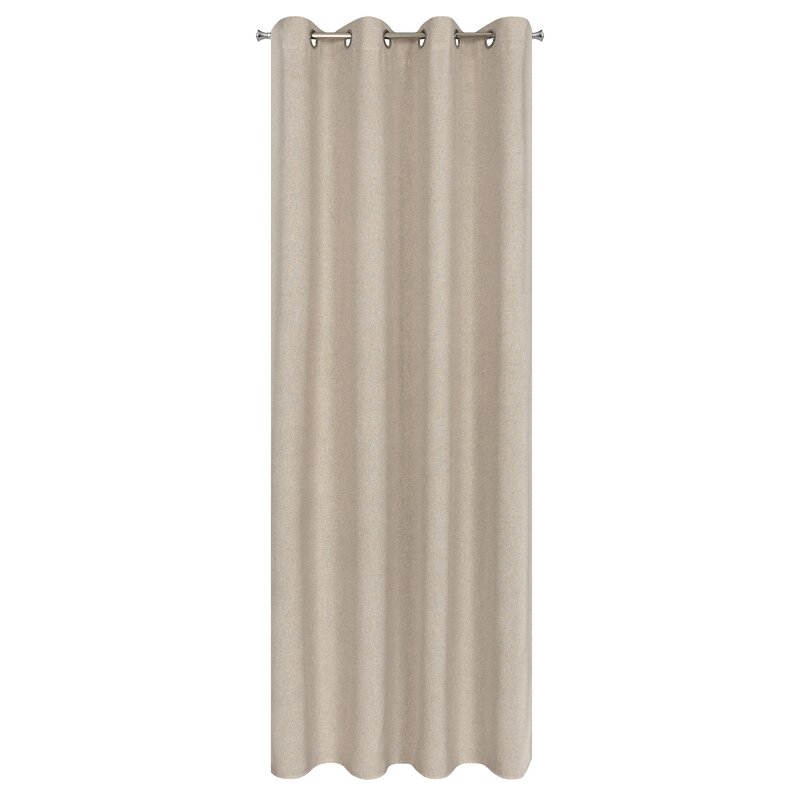 Zasłona gotowa beżowa 140 x 250 cm – zaciemniająca i trwała