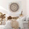 Obraz ręcznie malowany geometryczny beżowy 60 X 60 cm – doda wnętrzu przytulności