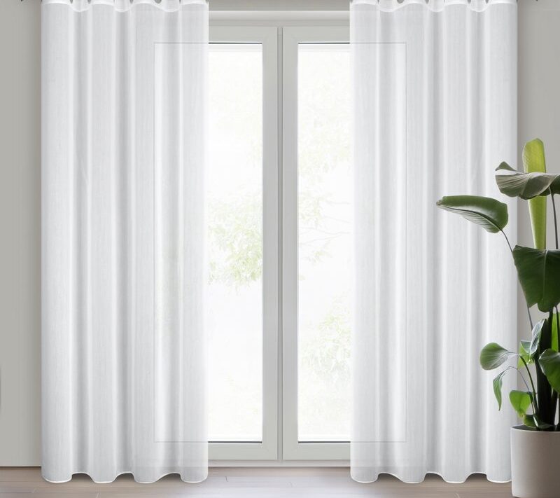 Firana gotowa Kalia biała 140 x 260 cm – subtelnie filtruje światło