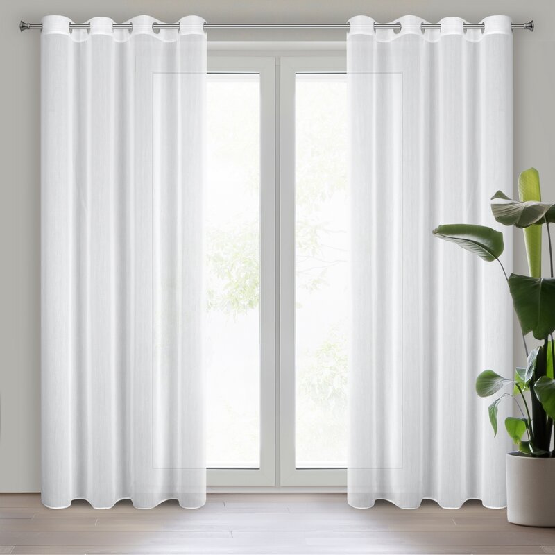 Firana gotowa Kalia biała 140 x 260 cm – subtelnie filtruje światło