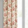Zasłona gotowa kwiatowa naturalna 140 x 250 cm – ożywi wnętrze