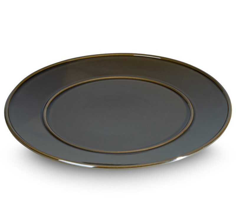 Patera ceramiczna Simona4 oliwkowa fi 30 x 2 cm – do serwowania owoców