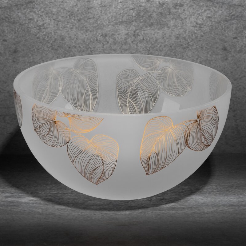 Misa szklana LC/BLANCA5 biała 25x13 cm – idealna na owoce