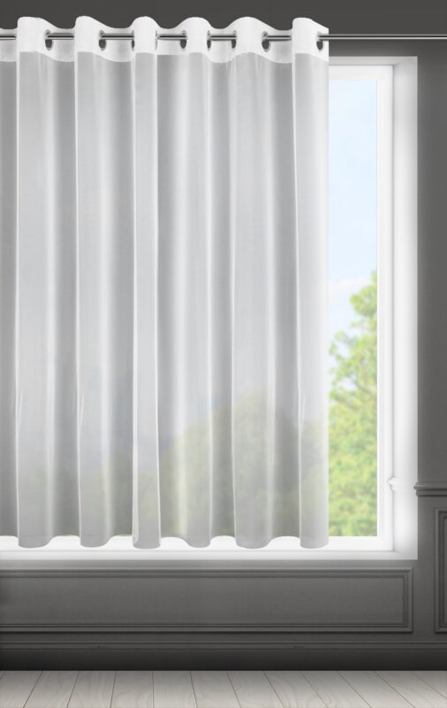 Firana gotowa ESEL biała 350 x 150 cm – dodaje subtelny blask