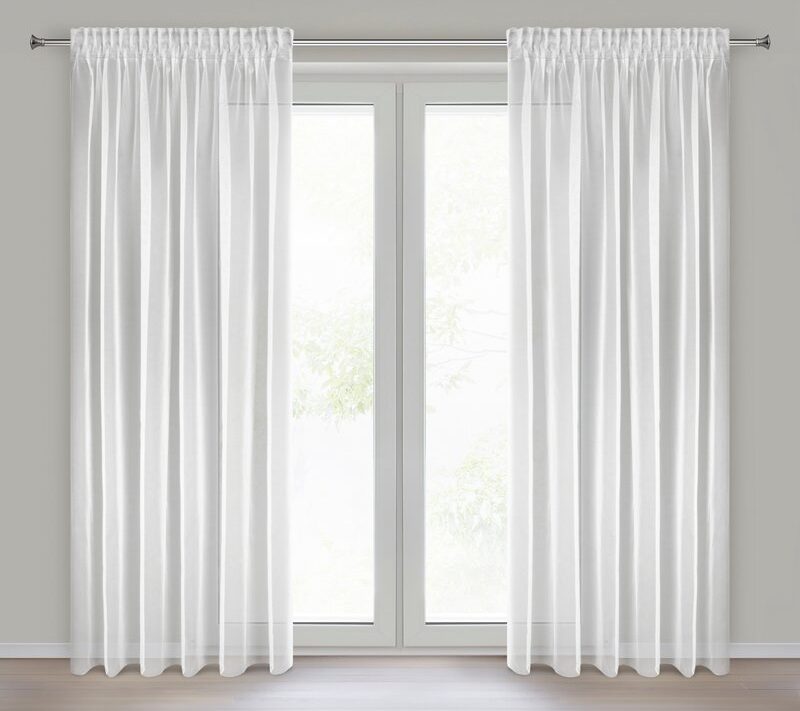 Firana gotowa biała 135 x 270 cm – rozświetla wnętrze