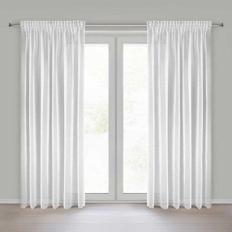 Firana gotowa biała 135 x 270 cm – rozświetla wnętrze